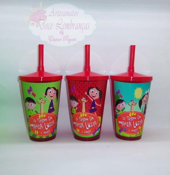 Copo c/ canudo 570ml Show da Luna