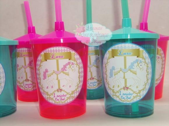 Copo Shake 300ml Carrossel Encantado