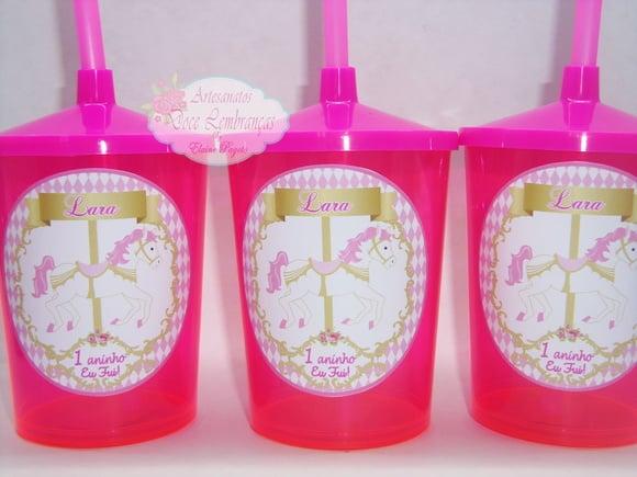 Copo Shake 300ml Carrossel Encantado