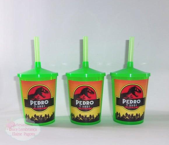 Copo Shake 300ml Dinossauro