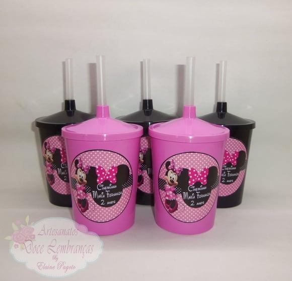 Copo Shake 300ml Minnie Rosa