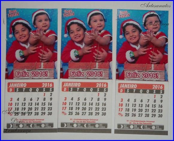 Mini Calendário 2016 Personalizado
