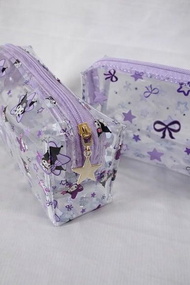 Necessaire / Estojo em Plástico Cristal Floral