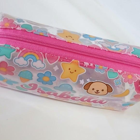 Necessaire / Estojo em Plástico Cristal Floral