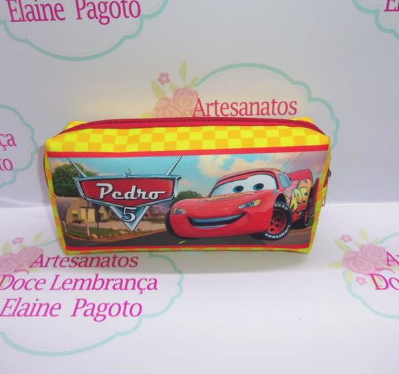 Necessaire / Estojo Mcqueen Carros