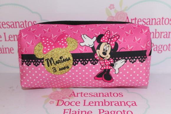 Necessaire Box / Estojo Minnie Rosa