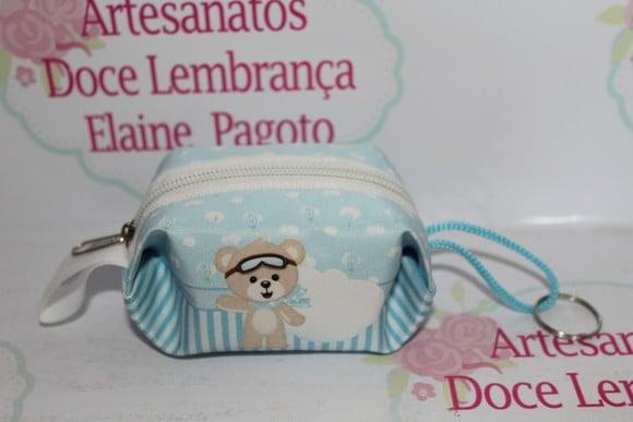 Porta Moedas/Níquel Ursinho Baloeiro