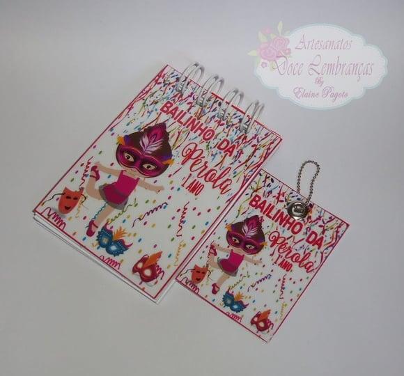 Tag Plastificada + Bloquinho Carnaval