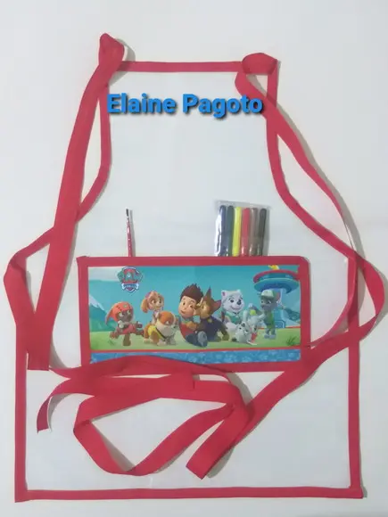 Avental Escolar Patrulha Canina