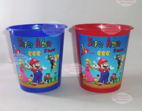Balde de Pipoca 1l Irmãos Mario