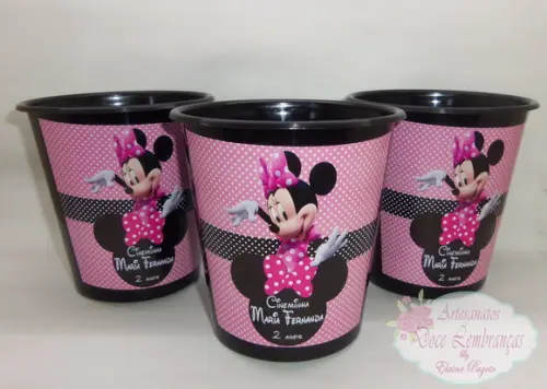 Balde de Pipoca 1l Minnie Rosa