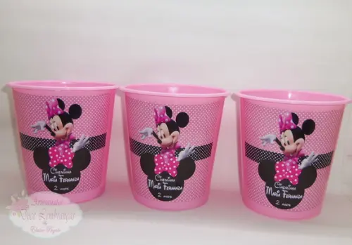 Balde de Pipoca 1l Minnie Rosa