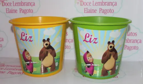 Balde de Pipoca 2.5l Marsha e o Urso