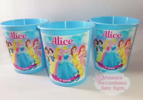 Balde pipoca 1l Princesas da Disney
