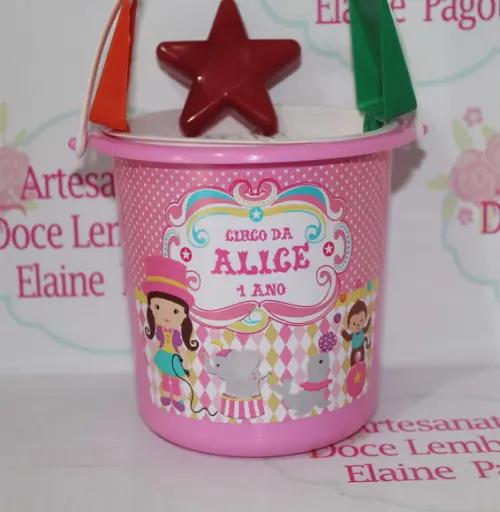 Baldinho de Praia Circo Rosa