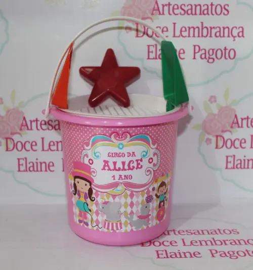 Baldinho de Praia Circo Rosa