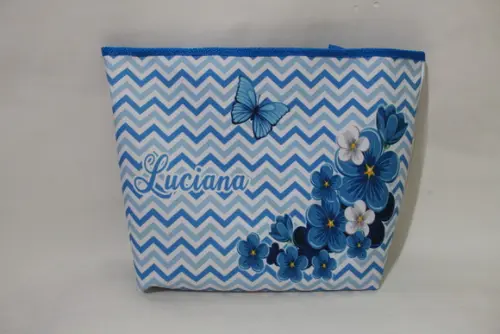 Bolsa Praia Chevron Azul