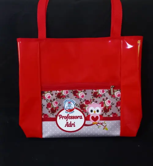 Bolsa Sacola p/ Professoras Vermelha