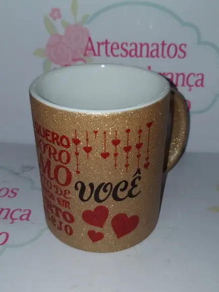 Caneca c/ Glitter Dia dos Namorados