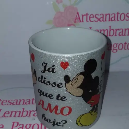 Caneca c/ Glitter Dia dos Namorados