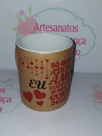 Caneca c/ Glitter Dia dos Namorados