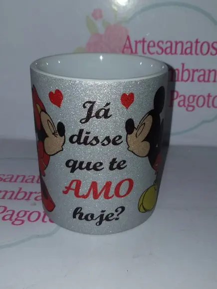 Caneca c/ Glitter Dia dos Namorados