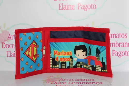 Carteira Infantil Super Homem 100 Unidades