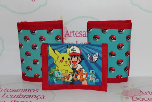 Carteira Simples Infantil Pokemon