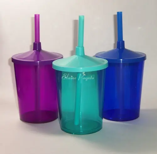 Copo c/ canudo 300ml liso
