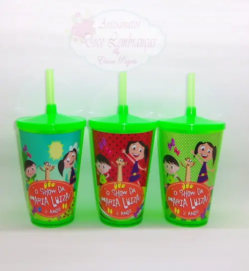 Copo c/ canudo 570ml Show da Luna
