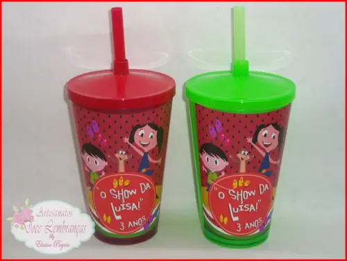 Copo c/ canudo 570ml Show da Luna