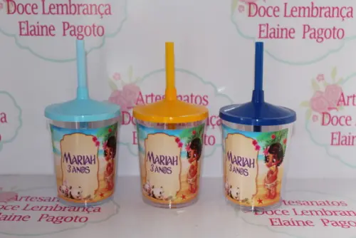 Copo c/ canudo Moana Baby
