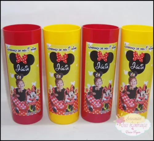 Copo Long Drink Minnie Vermelha