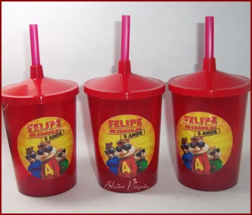 Copo Shake 300ml Alvim e os Esquilos