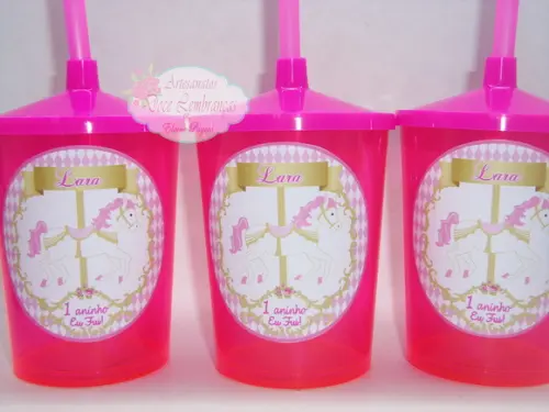 Copo Shake 300ml Carrossel Encantado