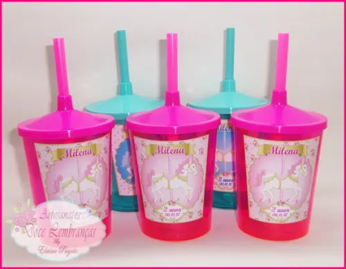 Copo Shake 300ml Carrossel Encantado