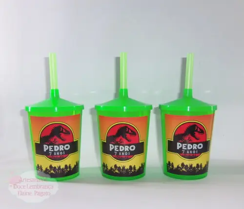 Copo Shake 300ml Dinossauro