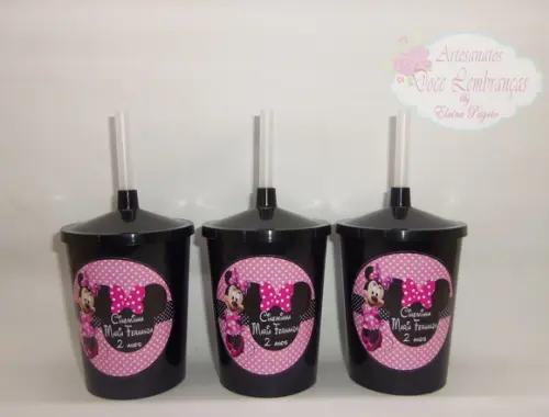 Copo Shake 300ml Minnie Rosa