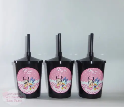 Copo Shake 300ml Minnie Rosa