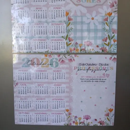 Imã Geladeira Calendário 2026