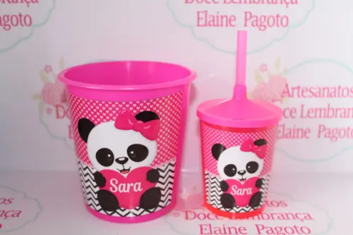 Kit Cineminha Ursinha Panda Rosa