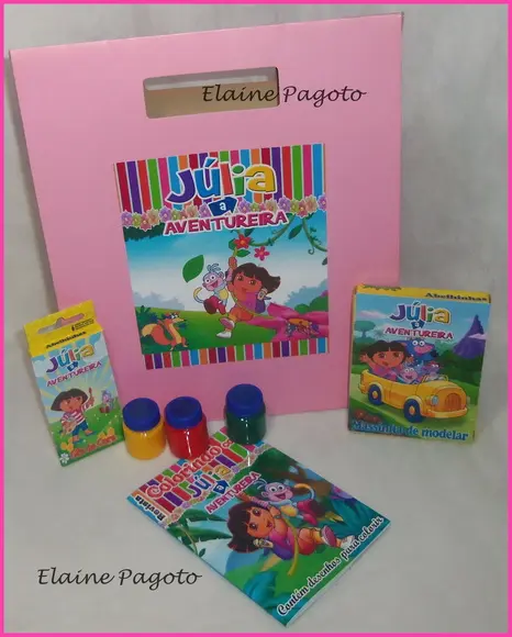 Kit de colorir + massinha + tinta