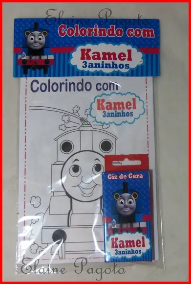 Kit de colorir Thomas e seus amigos