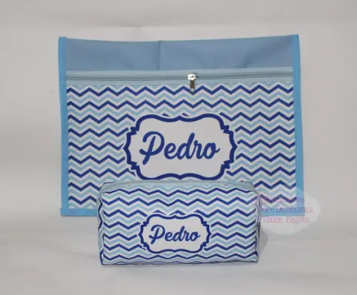 Kit Pasta Envelope e Estojo Chevron
