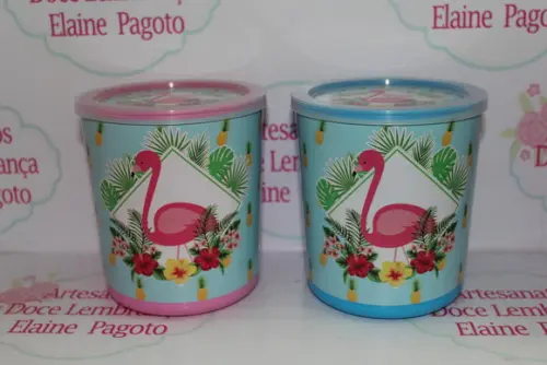 Lata tipo de Leite Flamingo