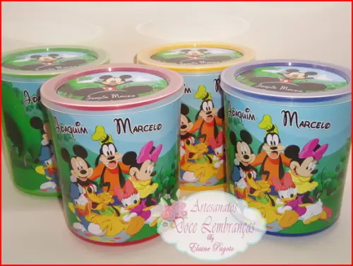 Lata Tipo de Leite Mickey 60 Unidades