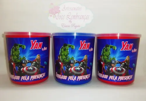 Lata tipo de Leite Os Vingadores