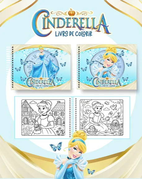 Livro de Colorir Princesa - 50 Desenhos A5
