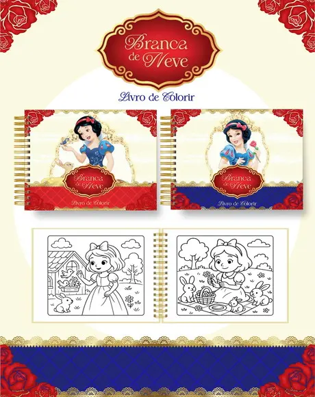 Livro de Colorir Princesa - 50 Desenhos A5