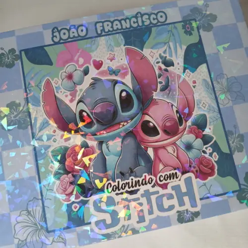 Livro de Colorir Stitch Menina - 50 Desenhos A5